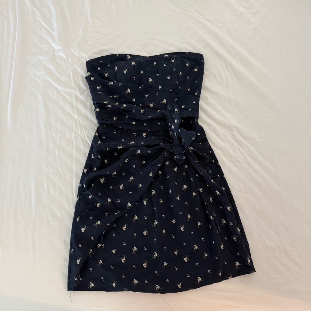 Club Monaco Dark Blue Strapless Dress